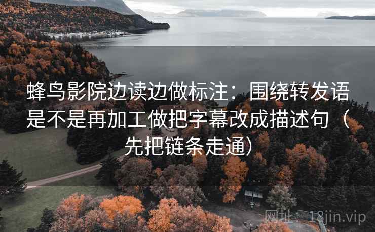 蜂鸟影院边读边做标注：围绕转发语是不是再加工做把字幕改成描述句（先把链条走通）