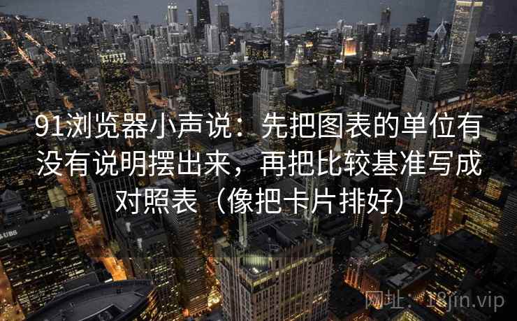 91浏览器小声说：先把图表的单位有没有说明摆出来，再把比较基准写成对照表（像把卡片排好）